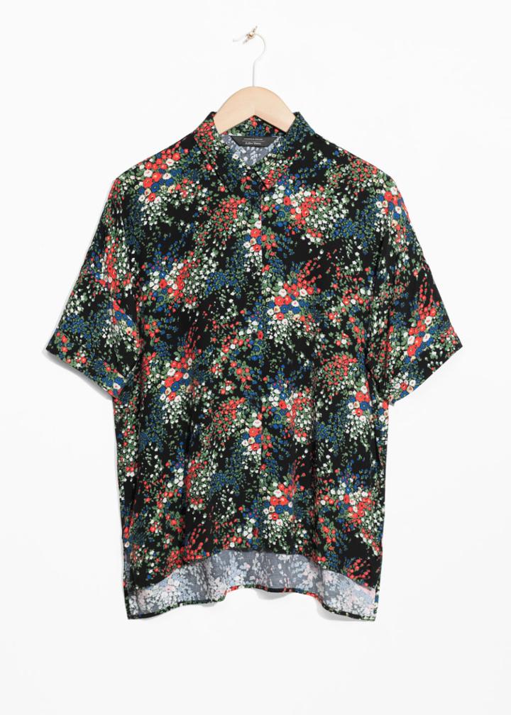 Other Stories Oversized Sheer Blouse - Black