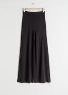 Other Stories High Waisted Flared Trousers - Black