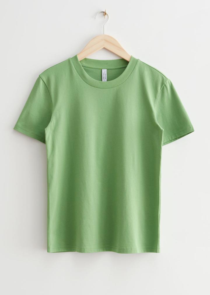 Other Stories Crewneck Cotton T-shirt - Green