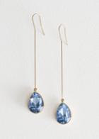 Other Stories Pending Crystal Earrings - Blue