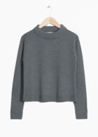 Other Stories Wide Collar Sweater - Grey