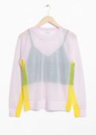 Other Stories Sheer Duo Layered Sweater - Purple