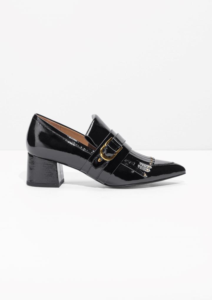Other Stories Patent Leather Loafer Pumps
