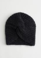 Other Stories Mohair Knit Turban - Black