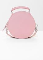 Other Stories Leather Circle Crossbody - Pink