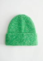 Other Stories Ribbed Mohair Blend Beanie - Green