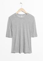 Other Stories Wool Blend Tee - Grey