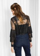 Other Stories Lace & Layer Top - Black