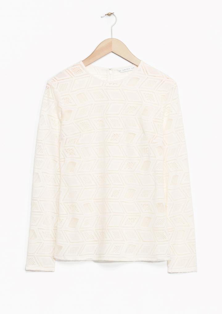 Other Stories Diamond Pointelle Top