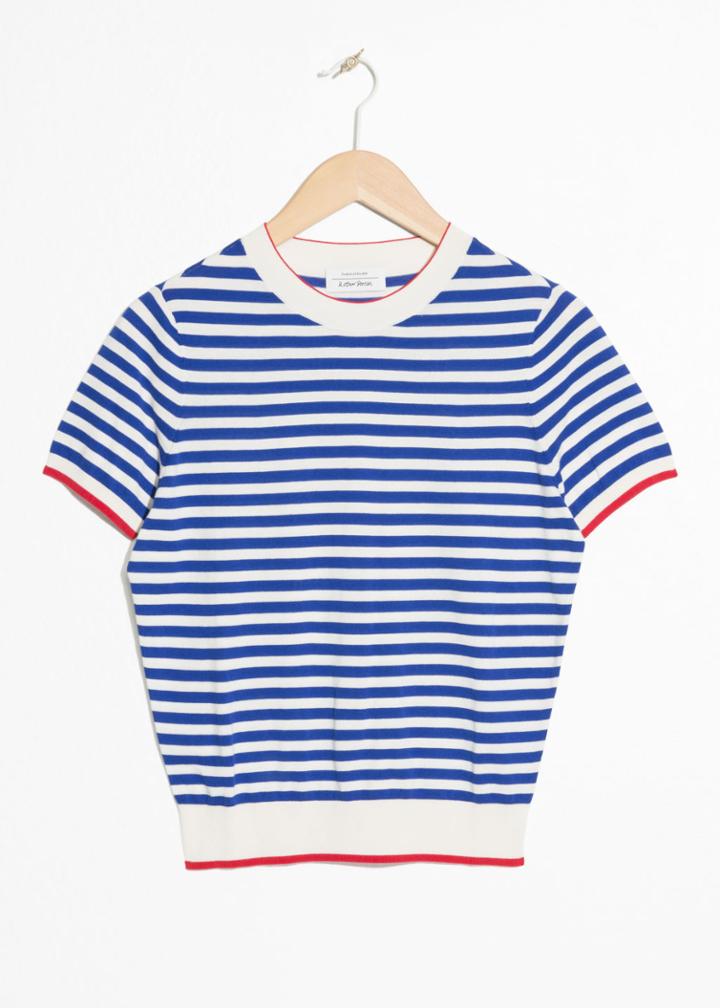 Other Stories Mirco Knit Top - White