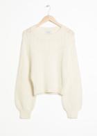 Other Stories Eyelet Knit Sweater - White