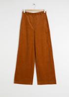 Other Stories High Waist Wide Corduroy Trousers - Orange