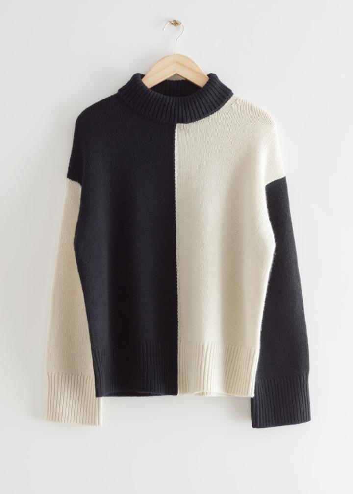 Other Stories Turtleneck Knit Jumper - Black