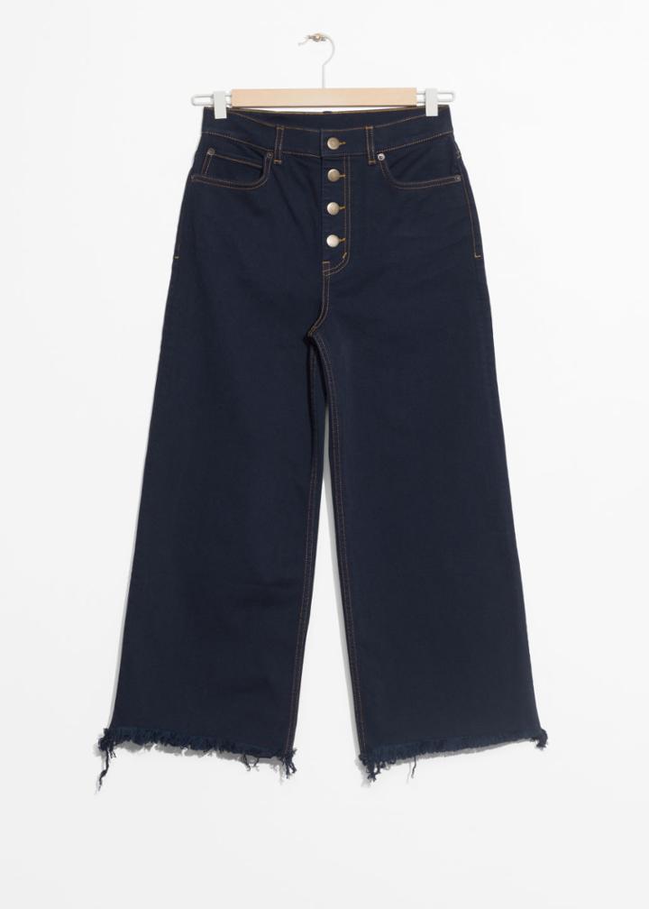 Other Stories Crop Denim Jeans - Blue