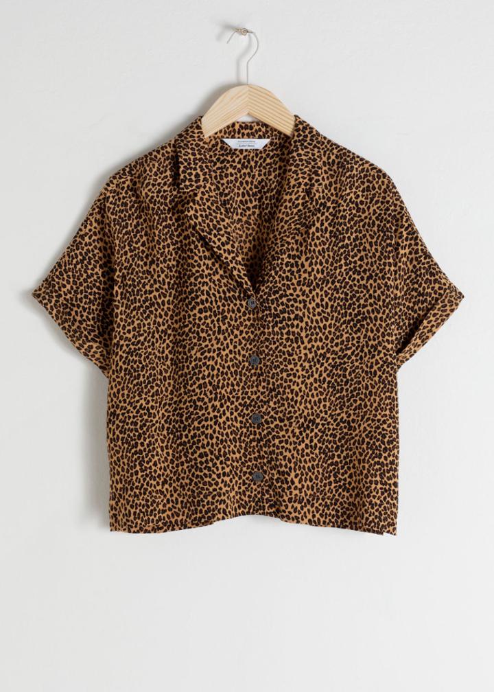 Other Stories V-cut Button Up Shirt - Yellow