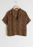 Other Stories V-cut Button Up Shirt - Yellow