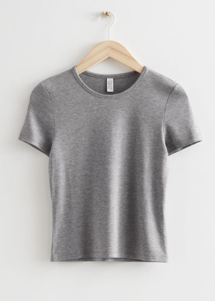Other Stories Fitted Round Neck T-shirt - Brown