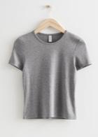 Other Stories Fitted Round Neck T-shirt - Brown