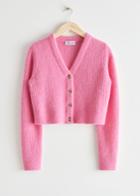 Other Stories Boxy Knit Cardigan - Pink