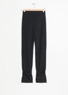Other Stories Leg Tie Trousers - Black