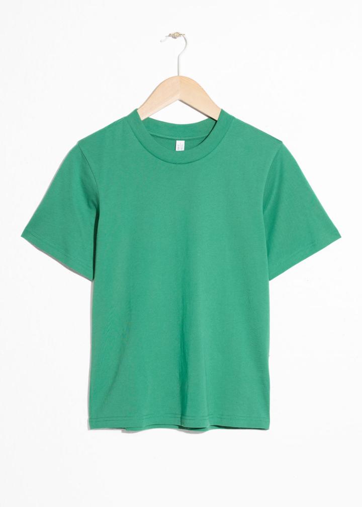 Other Stories Basic Straight Fit T-shirt - Green