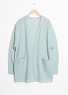 Other Stories Wool Blend Oversized Cardigan - Turquoise