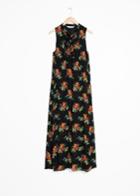 Other Stories Pussy Bow Maxi Dress - Black