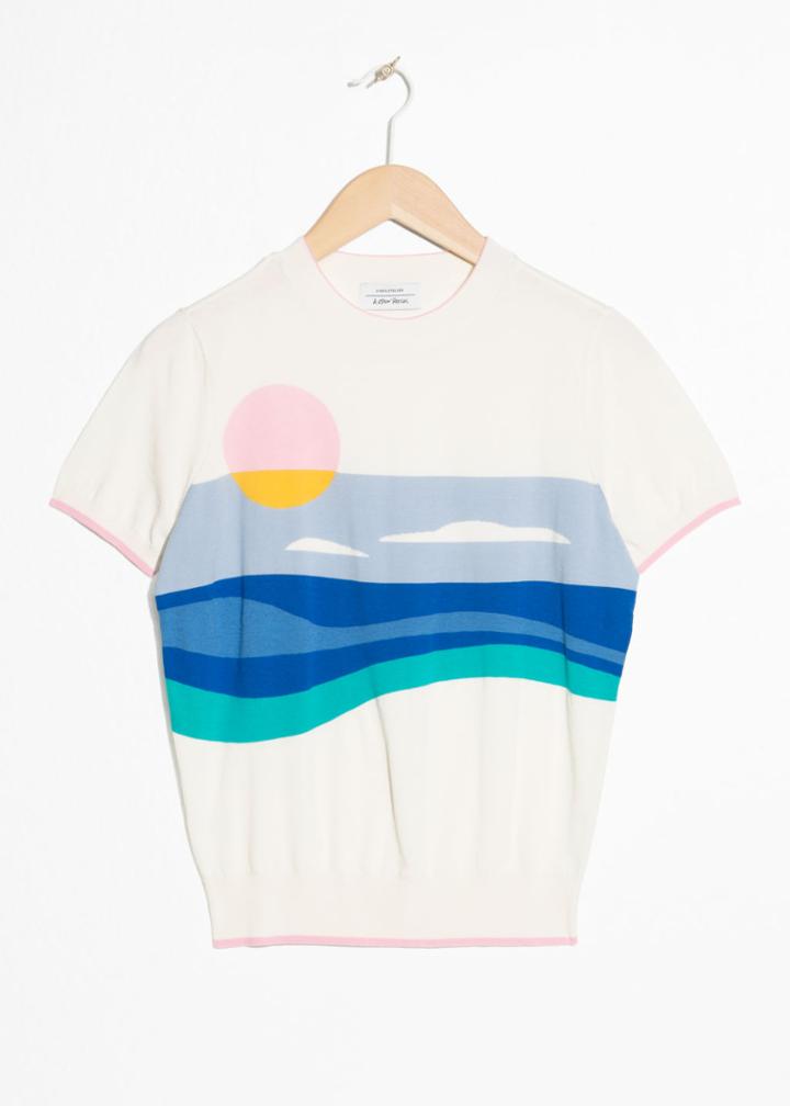 Other Stories Mirco Knit Top - Pink