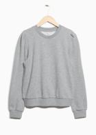 Other Stories Power Puff Sweater - Grey