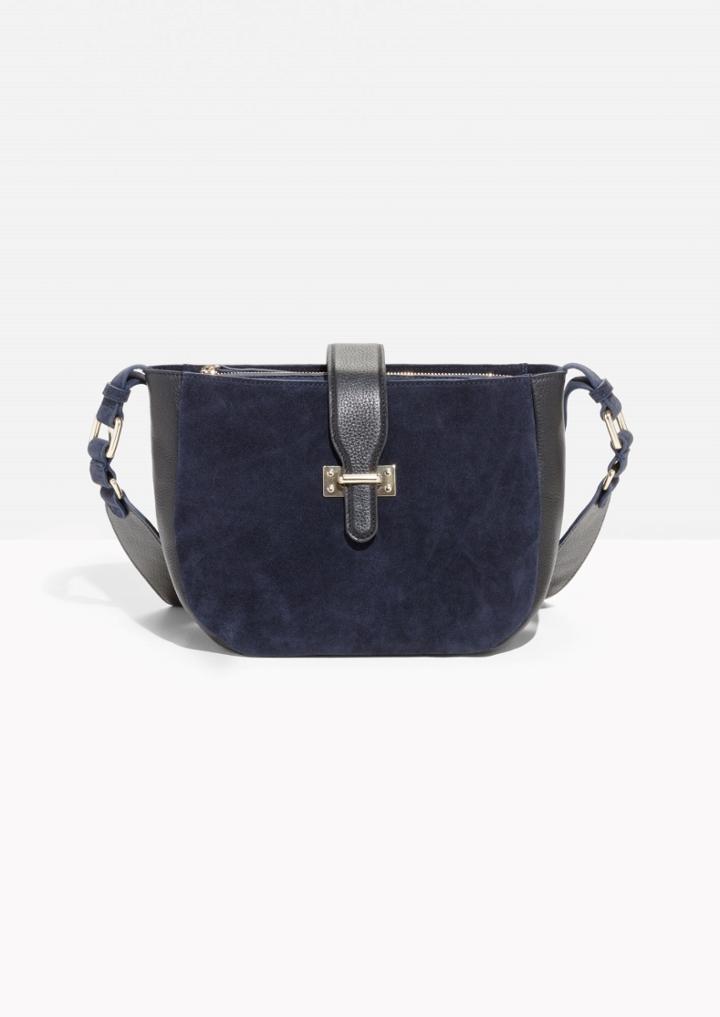 Other Stories Leather & Suede Crossover Bag