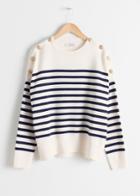 Other Stories Stripe Knit Sweater - White