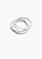 Other Stories Thin Ring Set - Silver