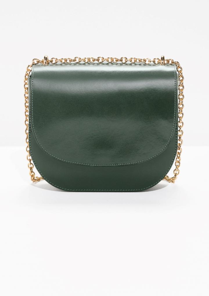 Other Stories Chained Leather Saddle Bag