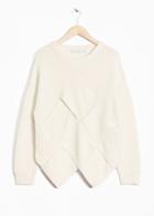 Other Stories Braided Wool-blend Sweater - White