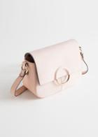 Other Stories Exposed Ring Leather Bag - Beige