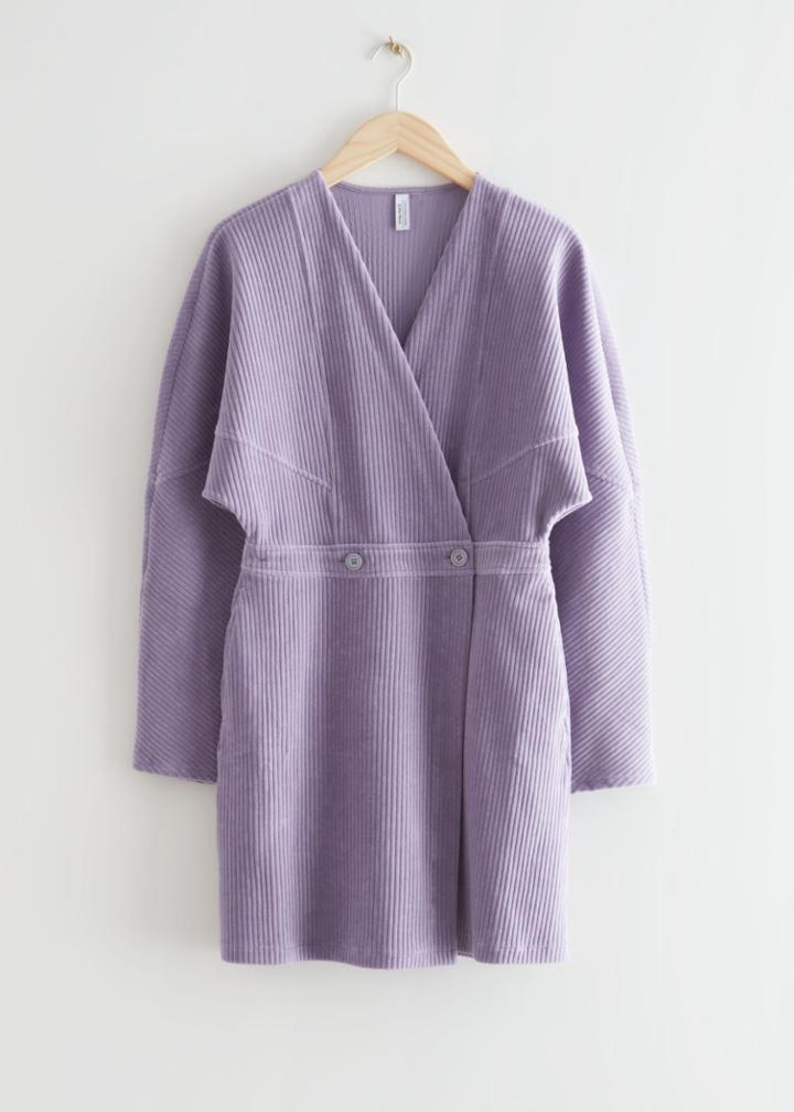 Other Stories Corduroy Mini Dress - Purple