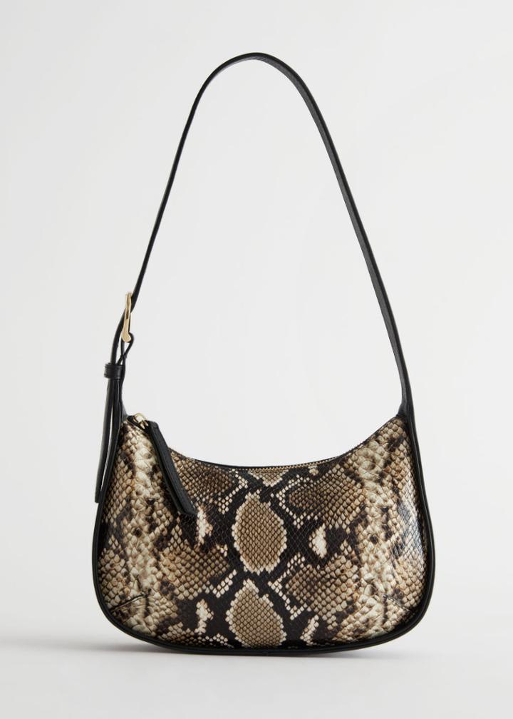 Other Stories Small Leather Shoulder Bag - Beige