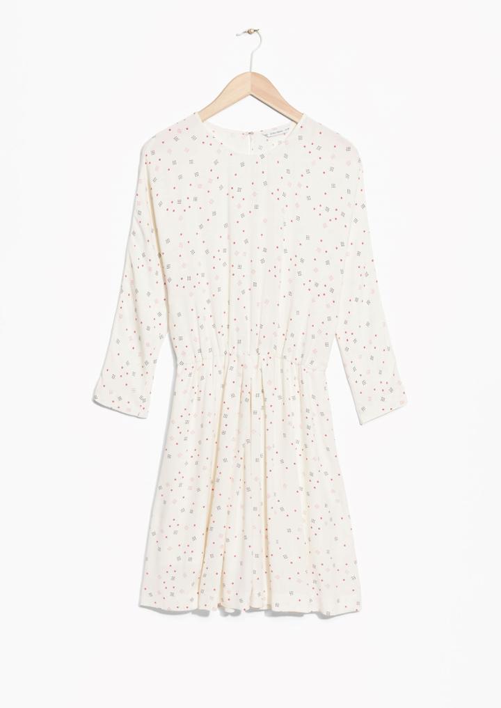 Other Stories Elastic Waist Dice Dress