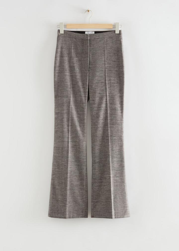 Other Stories High Waist Wool Flared Trousers - Black