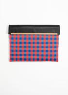 Other Stories Large Gingham Clutch - Orange