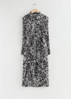 Other Stories Asymmetric Midi Dress - Black