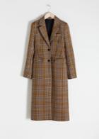 Other Stories Plaid Hourglass Coat - Yellow