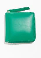 Other Stories Leather Zip Wallet - Green