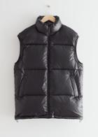 Other Stories Relaxed Puffer Vest - Black