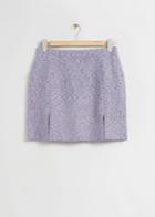 Other Stories Knitted Tweed Mini Skirt - Purple