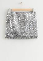 Other Stories Sequin Mini Skirt - Grey