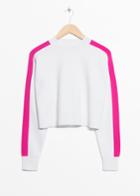 Other Stories Stripe Shoulder Sweater - White