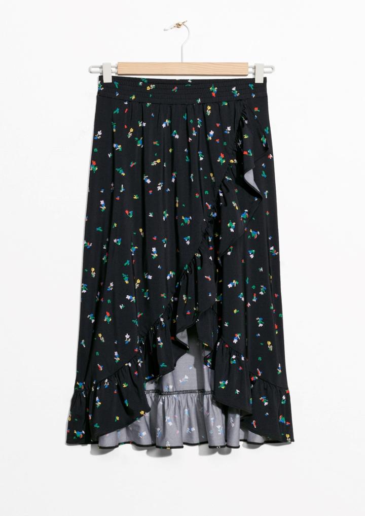 Other Stories Printed Cascade Skirt