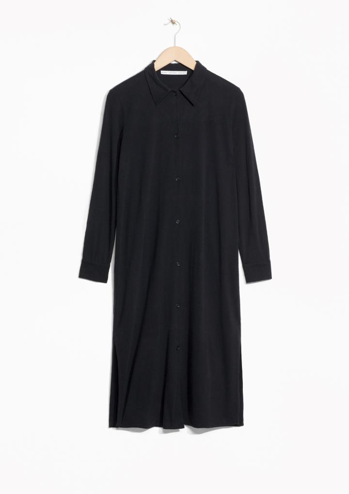 Other Stories Silk Jersey Shirt Dress