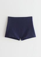 Other Stories Textured Bikini Shorts - Blue